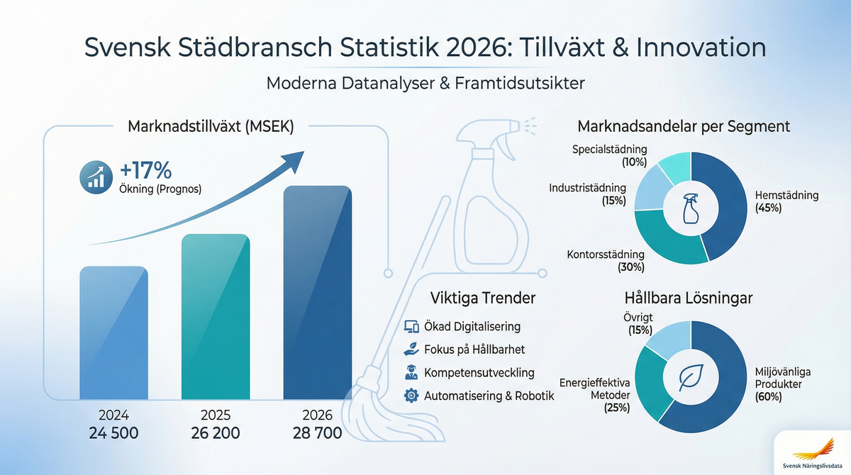 Städbranschen 2026: Nyckelstatistik, Trender och Affärsmöjligheter